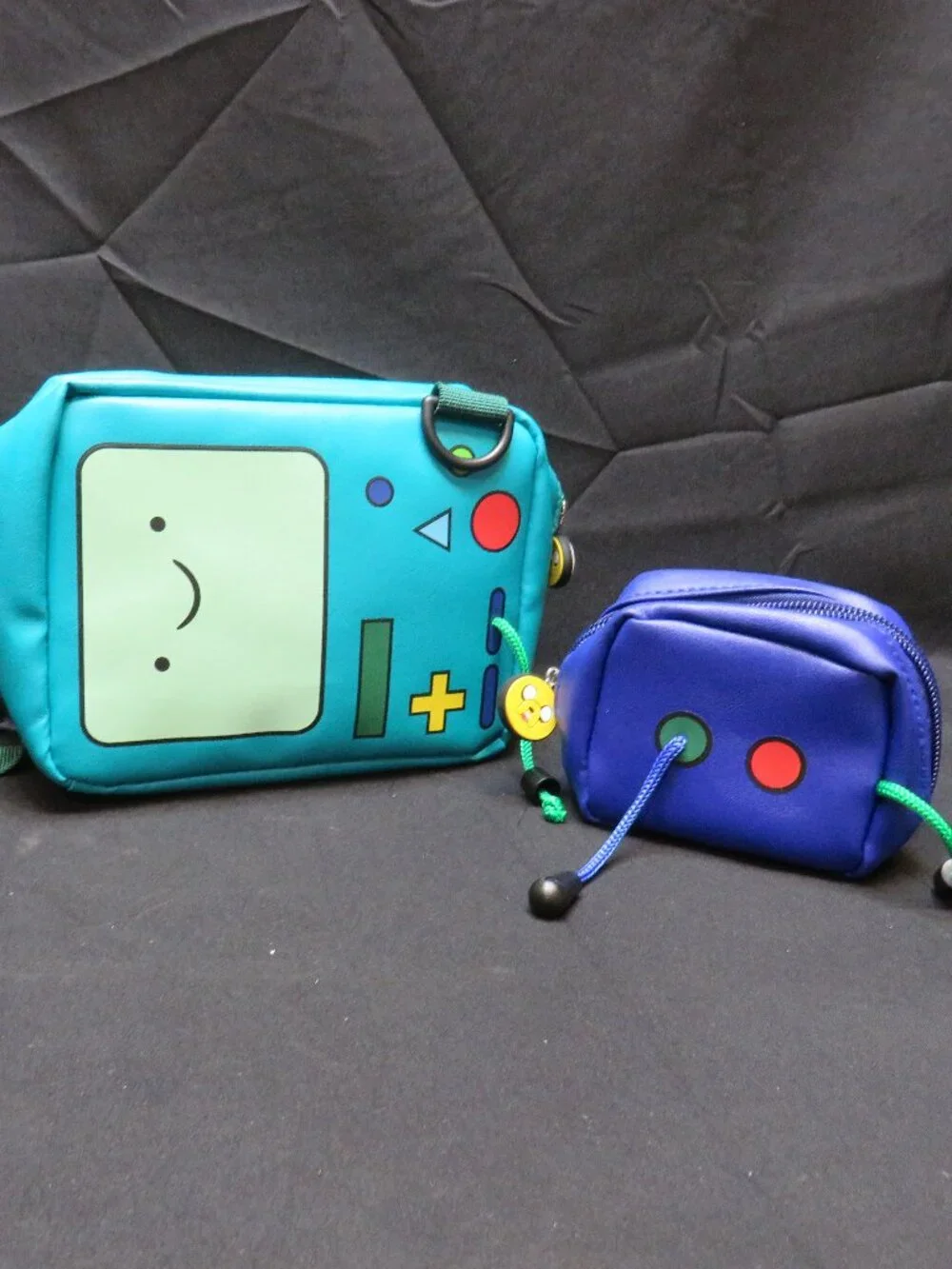 Adventure Time BMO Crossbody Bag Teal Faux Leather with Blue Boxy Mini CLEAN